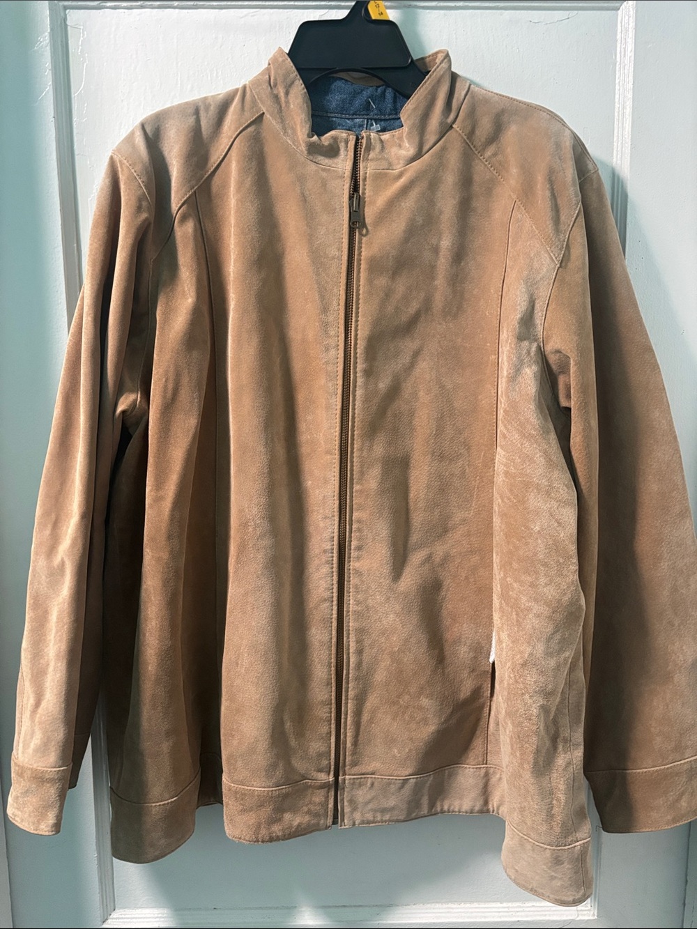 Silhouette Women's Suede Zip Jacket in Light Brown reversible jacket